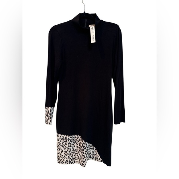 ALICE + OLIVIA New with Tags Delora Long-Sleeve Turtleneck Mini Dress - Picture 3 of 11